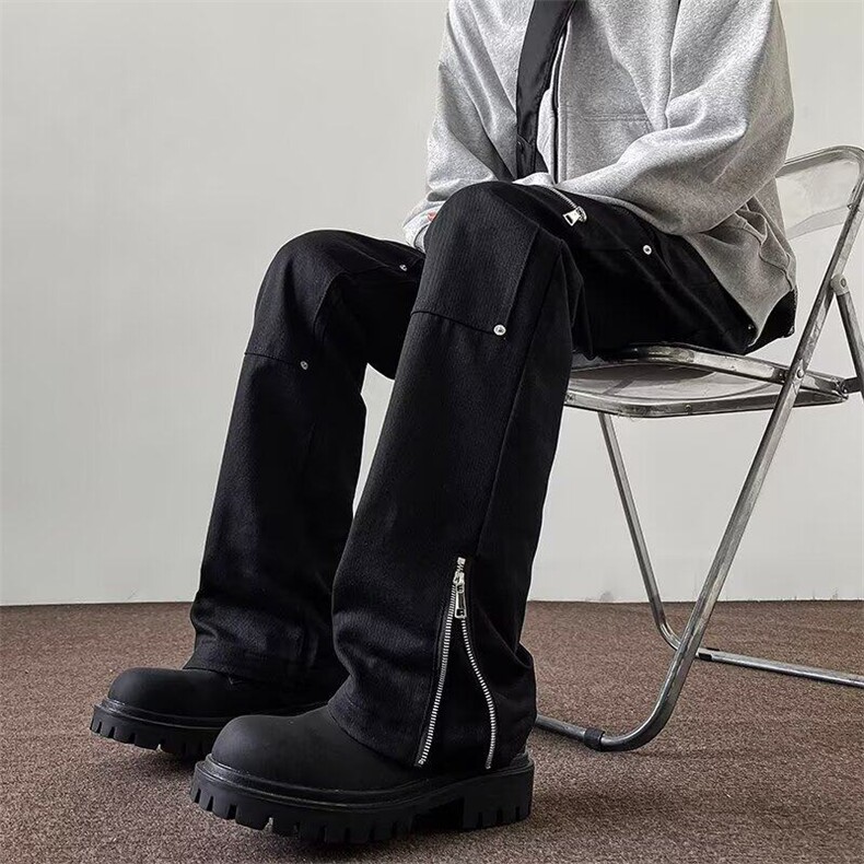 美式高街牛仔裤男女韩版潮流帅气百搭2025春季ins长裤RK2529-P59，男装牛仔裤，星座412-2