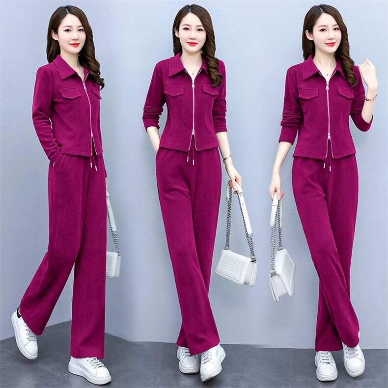 休闲运动套装女2025新款春秋时尚高端品牌妈妈洋端庄大气质两件套,女装套装/套裙,依如秀(原杭风阁)