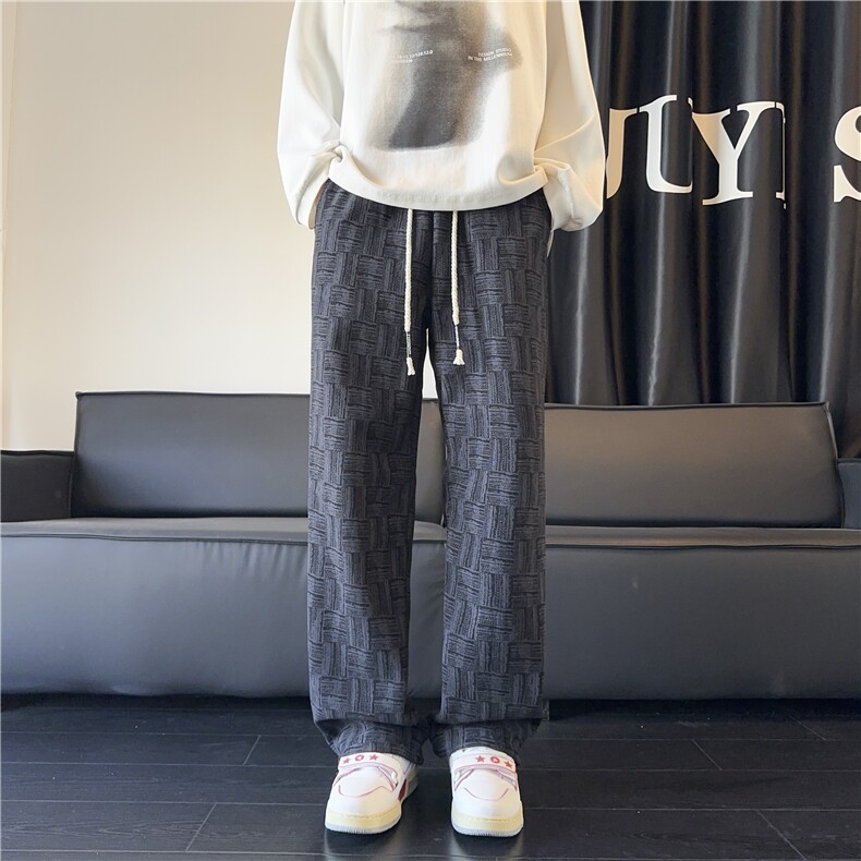 2026休闲裤男春季新款港风宽松大码长裤K78*P30控68，男装休闲裤，星座227-1