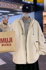 秋冬款工装外套男港风潮流连帽夹克冲锋衣JK23126-P80，男装夹克，星座717