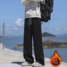 秋冬季加绒垂感宽松直筒男士休闲长裤WK80-1常规特批25加绒特批30，男装休闲裤，星座718-1