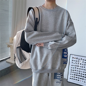 1秋季新款港风休闲圆领宽松流行情侣青春套头卫衣套装7268P70控98图片
