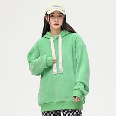 奥粒绒外套基础纯色休闲百搭连帽抽绳卫衣男女同款EY-3663-P85，女装短外套，电商B306
