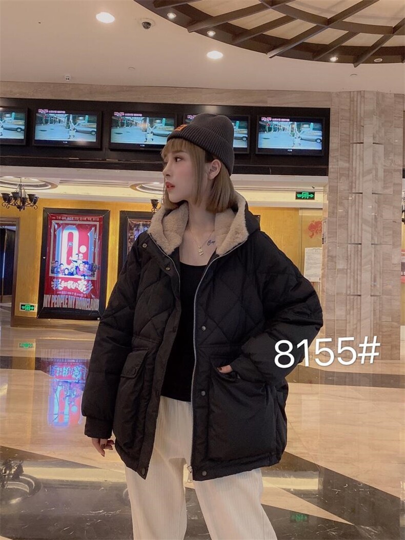 2021冬季毛毛帽衣，女装棉衣/棉服，柏旺阁