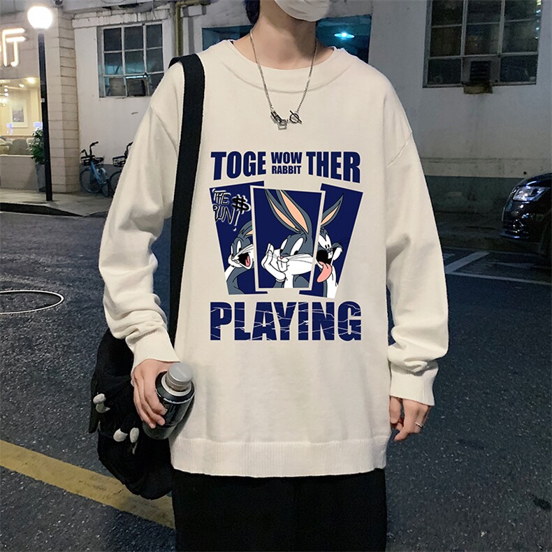圆领毛衣男大码针织衫男毛线衣线衫 M67234-P45 加绒款-P65图片