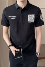 夏季男装短袖POLO衫潮牌印花贴布休闲百搭T恤男B317/1158/P58，男装T恤，电商B317