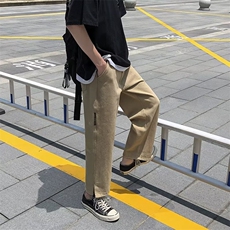 春季新款时尚潮男百搭破洞工装休闲裤，男装休闲裤，四季星座218-1