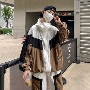 夏季连帽夹克衫防晒服套装 运动风时尚防晒衣男 XZ514-2-1612-P98图片