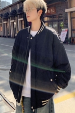 菱形格棉衣男冬季情侣棒球棉服加厚棉袄外套M6077P110控148，男装棉衣，电商A157