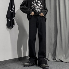 冬季加绒加厚美式高街排扣工装休闲裤货号K655常规P60加绒P65控88，男装休闲裤，电商A063