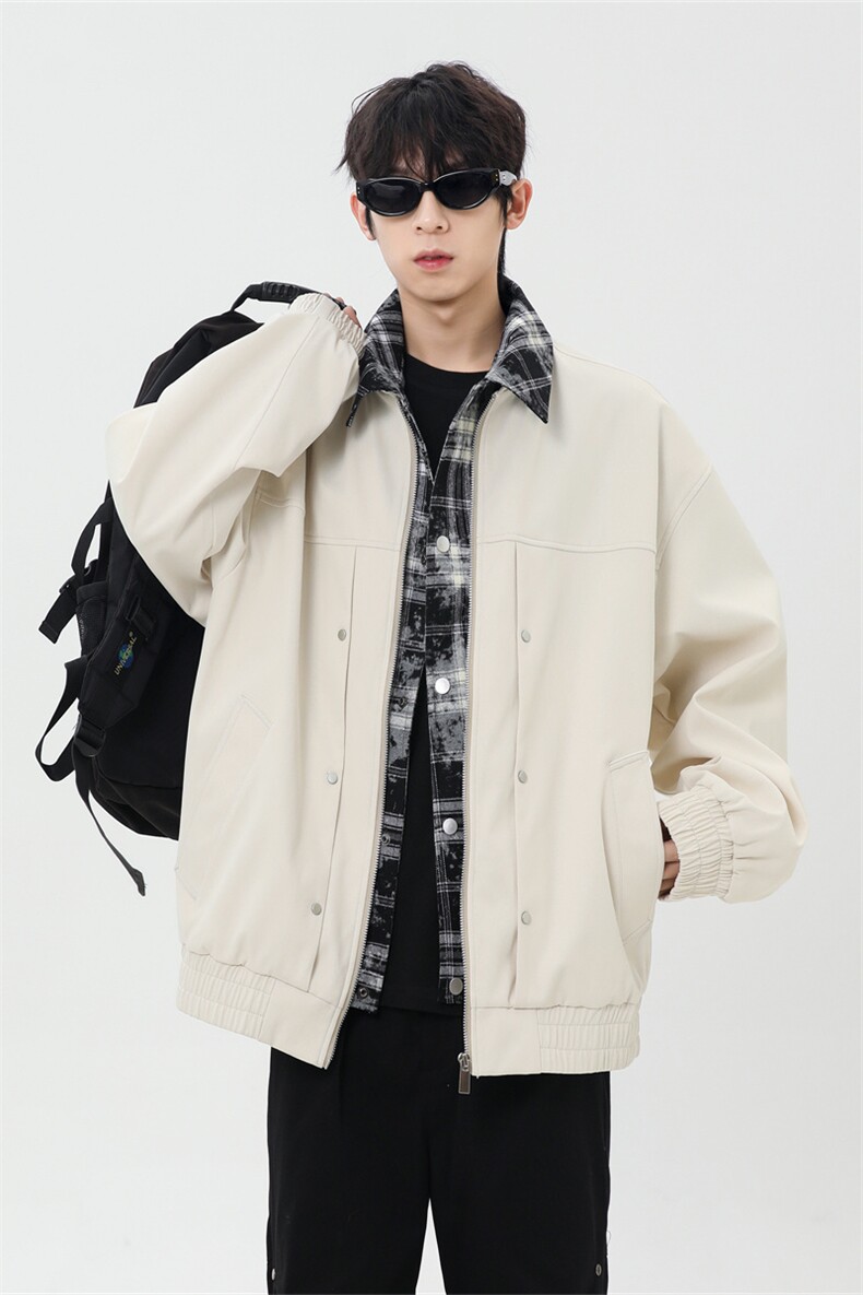 秋季假二件休闲痞帅工装翻领夹克潮流外套XZ301b-2-JK2589P78,男装夹克,星座301B-2（原A443-1）