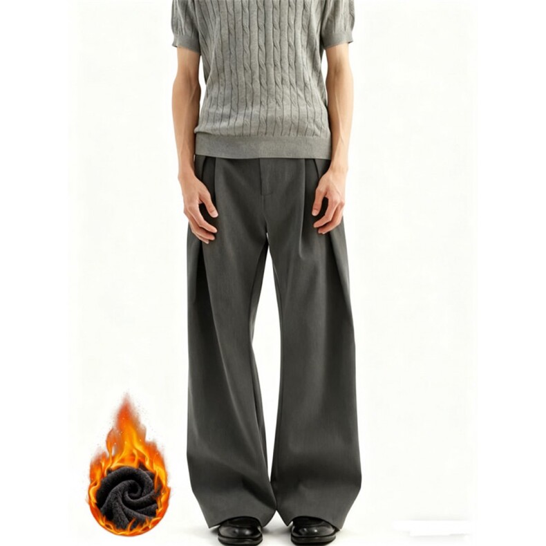 抖音质量加绒加厚老钱风A字西裤ZK0449-特批65，男装西裤，星座313A(原308A-2)