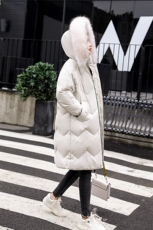纯色百搭韩版连帽气质甜美简约长袖中长款2020年冬季棉衣/棉服，女装棉衣/棉服，瑶迪依秀