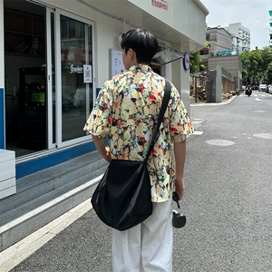 CS005～特P25控39有货（自家图）夏季短袖花衬衫男女沙滩衬衣图片