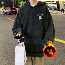 直播品质500克重磅美式做旧水洗卫衣SL1555-常规特P55加绒特P65，男装卫衣，电商A486