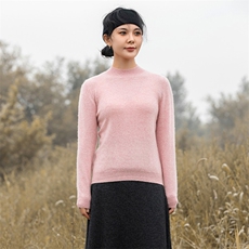 时尚百搭半高领简约舒适显瘦修身款，女装羊毛衫，米琪莲羊绒