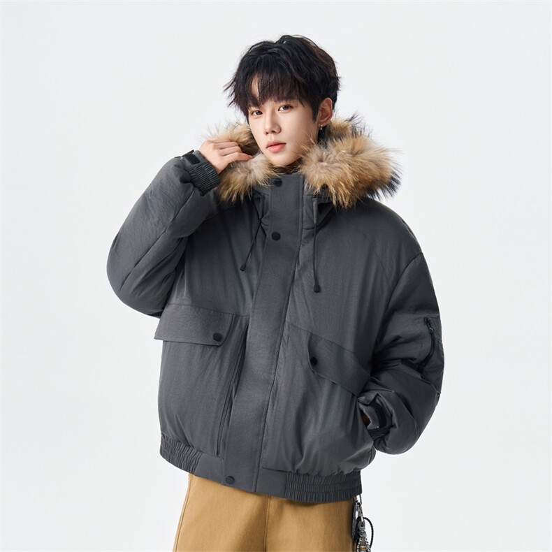 毛领羽绒服男冬季新款加厚保暖冬装白鸭绒外套XZ309Y95710P268,男装羽绒服,星座309（原A406）