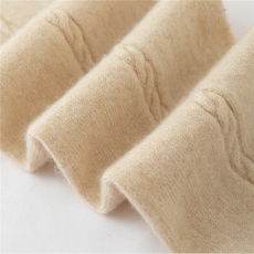 2025年秋季新款百搭女士双股加厚保暖绞花护腿，袜子，顺禾羊绒