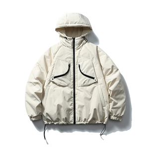 南夏乔装2025冬季新款日系纯色90白鸭绒羽绒袄复古保暖连帽羽绒服，男装羽绒服，电商S006（B521）