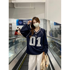 EE040-P55酷棉220克长袖t恤女装薄款潮蕾丝修身打底衫圆领上衣，男装T恤，星座911-3