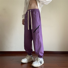 KP821P55美式潮流休闲裤男港风宽松直筒拖地裤束脚裤卫，男装休闲裤，星座1204-3