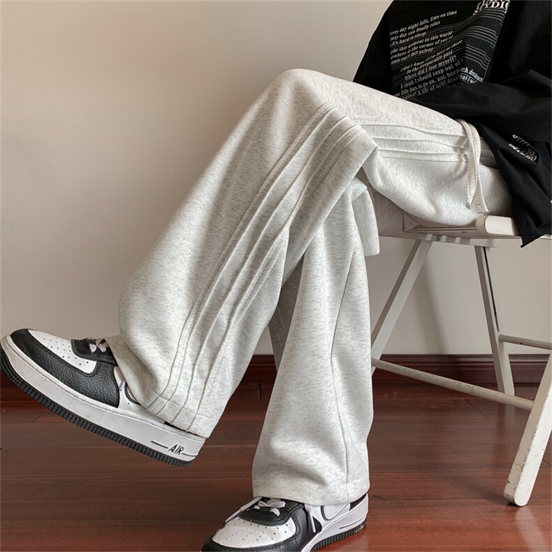 K106/P45春装新款现货休闲裤男大码宽松个性运动裤直筒裤男裤子，女装休闲裤，电商基地A050