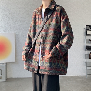 8XL-M 春秋季民族风大码男装复古衬衫男款休闲上衣服CS29001P68图片