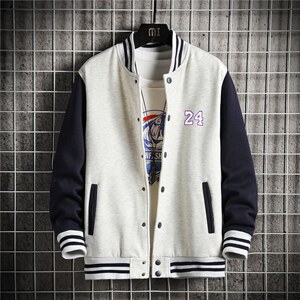 2025秋季新款棒球服运动卫衣外套大码宽松夹克XZ102A-4-Q8940-P55图片