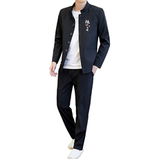 2021春秋季唐装中山装男士修身礼服中国风套装民国服男装YK809-P100，男装夹克，星座509