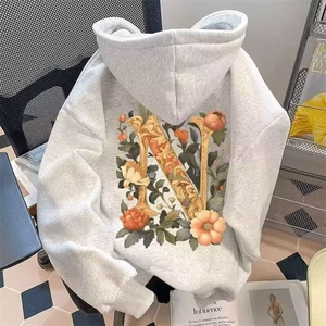 X528-P33卫衣男连帽春秋季2025冬季新款男士美式加厚上衣服,孕期开衫搭配衣服图片