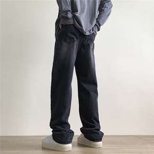 904-KZ02-P65-K85 2023设计款直筒长裤侧拉链系带男高街潮牛仔裤图片
