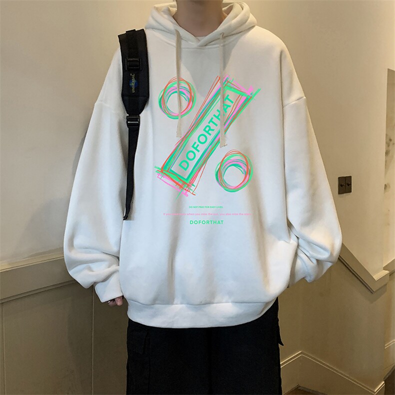 纯棉连帽卫衣男大码运动帽衫宽松薄WY2171-P35 加绒款-P40图片