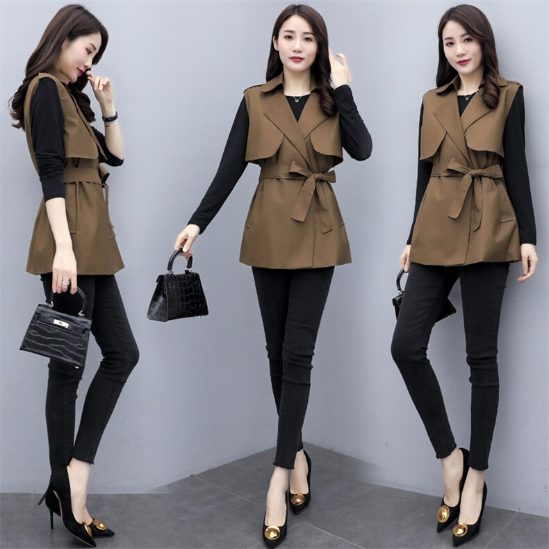 时尚潮流套装/套裙舒适休闲2021年春季优雅气质长袖马甲套装，女装套装/套裙，瑶迪依秀