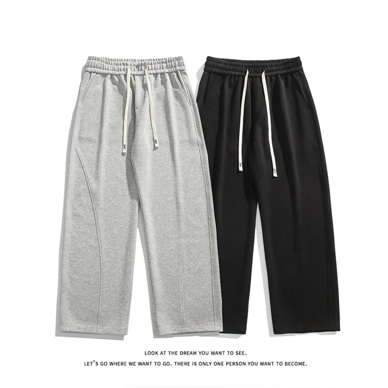 大码男宽松休闲美式弯刀版型卫裤运动裤长裤K8547-P31【特价】图片