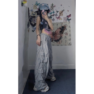 【网图有货】竖条纹星星工装裤男hiphop裤子高街宽松B356CC-特P55图片