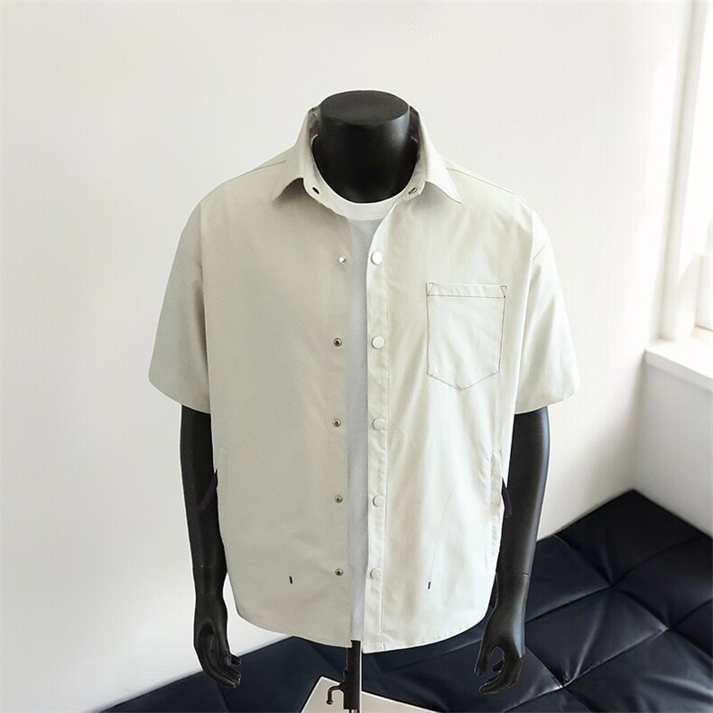夏季痞帅工装短袖衬衫男士外套薄款凉爽半截袖休闲衬衣CS4216P40,男装衬衫,电商A128