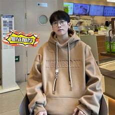 抖音品质港风重磅工艺加绒潮流立体钢印字母卫衣LMWY03JR-P60，男装卫衣，电商B325