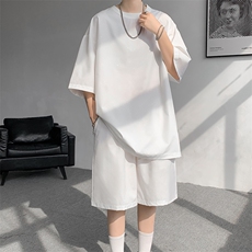 8XL-M特大码休闲运动套装男士夏季短袖短裤衣服一套男装TZ103P32，男装休闲套装，电商D206-1