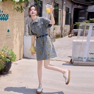 牛仔连衣裙女2025夏新炸街潮流高级感气质小个子设计感小众裙子潮图片