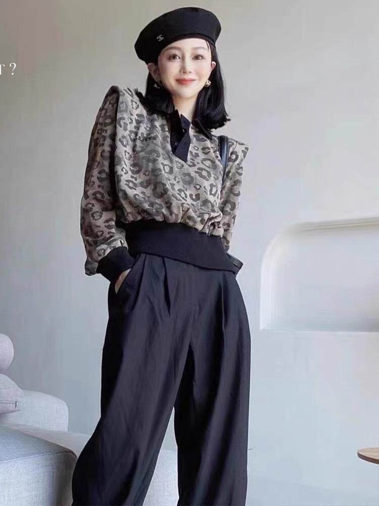 【现货】欧货豹纹卫衣，女装卫衣/绒衫，悠奈尔