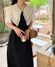 韩系大翻领领连衣裙，女装连衣裙，唯品