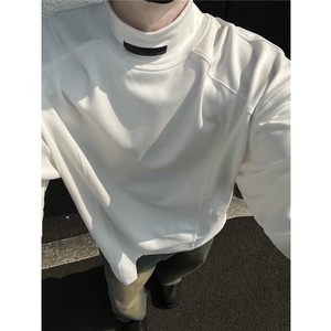25秋冬 美式半高领德绒内搭长袖T恤卫衣宽松打底衫男女 G1099 P26图片