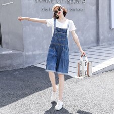 短袖时尚套装女2023夏季新款女装韩版时尚百搭两件套背带裤套裤潮，女装套装/套裙，慧尚依恋