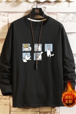TX3097-P25加绒P35纯长袖t恤男大码圆领打底衫体恤上衣服，男装T恤，电商A040A