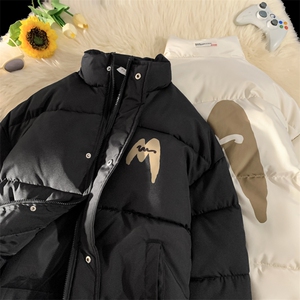 情侣棉衣新款立领面包服M字母棉服棉袄外套3352-P65控98量大有差图片