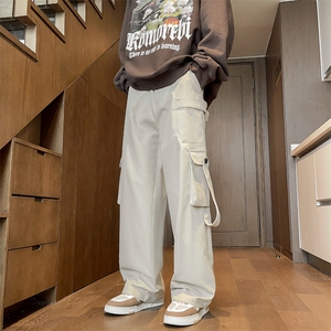 常年备货款男宽松直筒高街潮牌工装休闲长裤K812p55大量备货图片