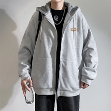 新款男百搭设计感连帽加厚港风白墙针织外套WT3419-P75控108，男装夹克，星座717