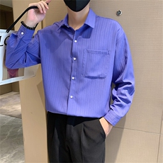 精神小伙春秋季青年男生纯色衬衫白色开衫衬衣男C208-8890-特P48，男装衬衫，电商C208