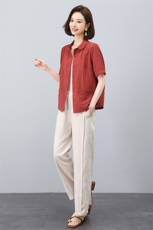 中年妈妈短袖衬衫女2025新款夏季宽松显瘦洋气减龄漂亮上衣薄小衫，女装套装/套裙，韩派