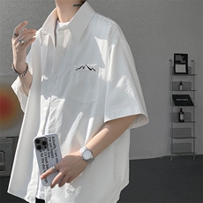 CS1143-特批25控49夏薄款冰丝面料大码短袖衬衫防晒透气外套，男装防晒衣，电商A059